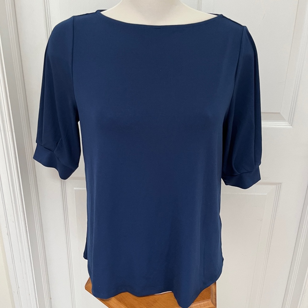 H & M Elegant Navy Blue Women's Top size medium